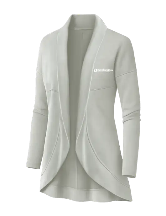 OGIO Ivory Snow Womens Luuma Cocoon Fleece w/RV Physical Therapy Logo