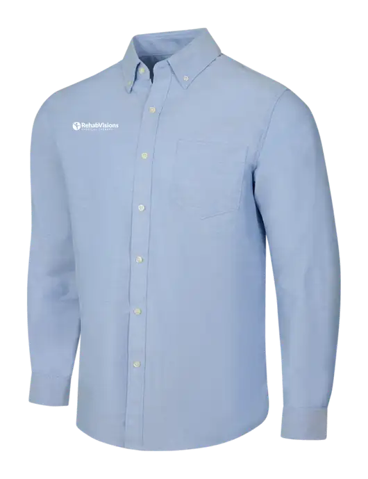 Light Blue SuperPro Oxford Shirt w/RV Physical Therapy Logo