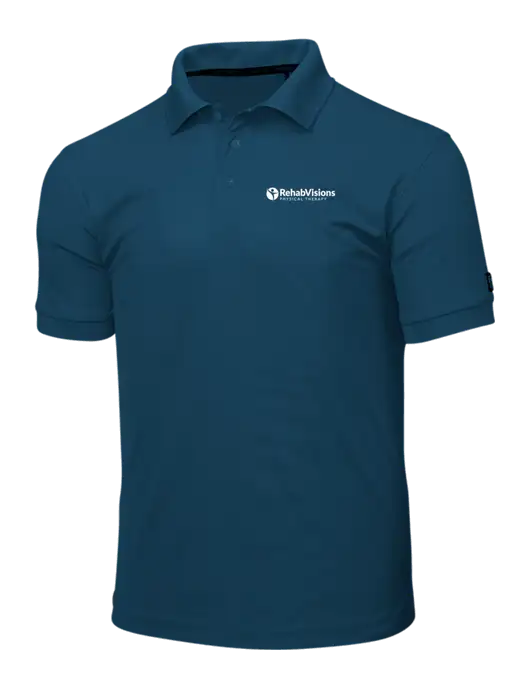 OGIO Light Navy Caliber 2.0 Polo w/RV Physical Therapy Logo