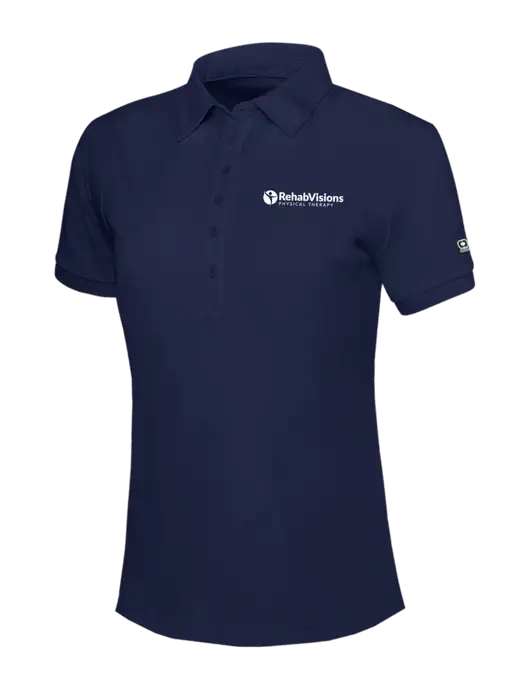 OGIO Womens Navy Jewel Polo w/RV Physical Therapy Logo
