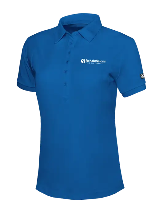 OGIO Womens Royal Blue Jewel Polo w/RV Physical Therapy Logo