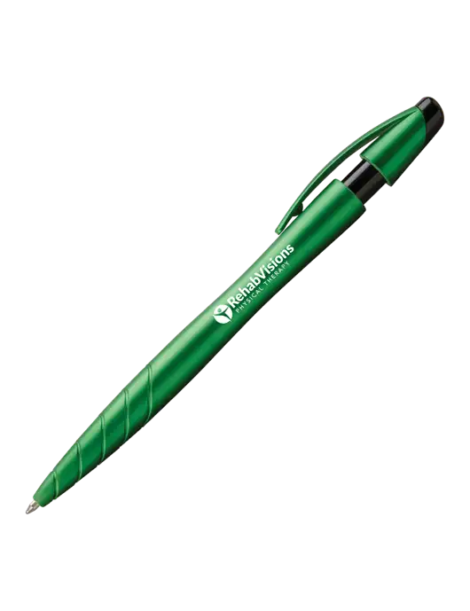 Awali Green Metallic Pen - Black Ink w/RV Physical Therapy Logo