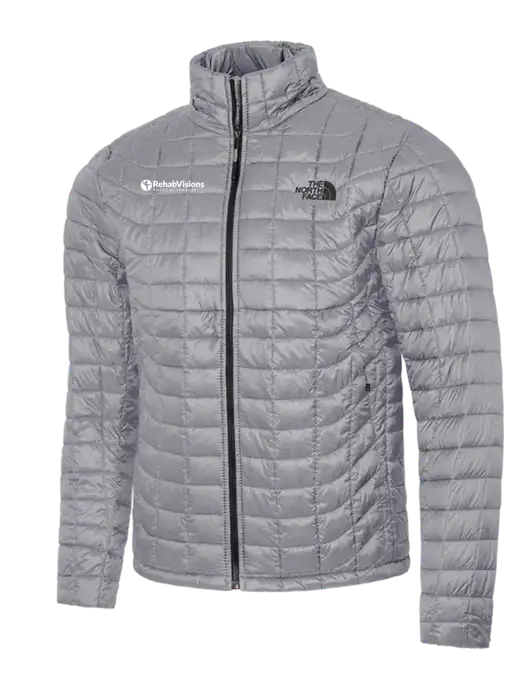 North Face Medium Grey ThermoBall Trekker Jacket w/RV Physical Therapy Logo
