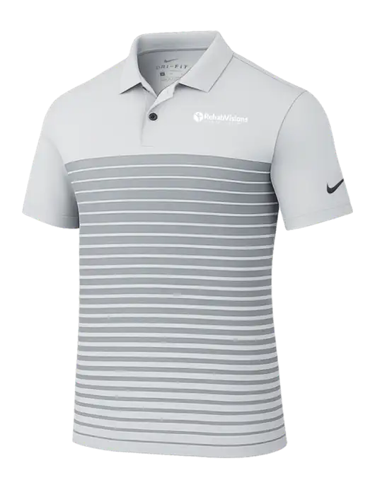 Nike Light Grey Dri-FIT Vapor Block Polo w/RV Physical Therapy Logo