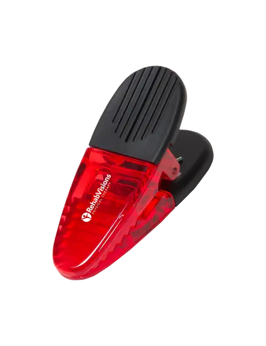 Magnetic Red Power Clip w/RV Physical Therapy Logo