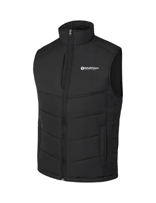 Black/Black Puffy Vest w/RV Physical Therapy Logo