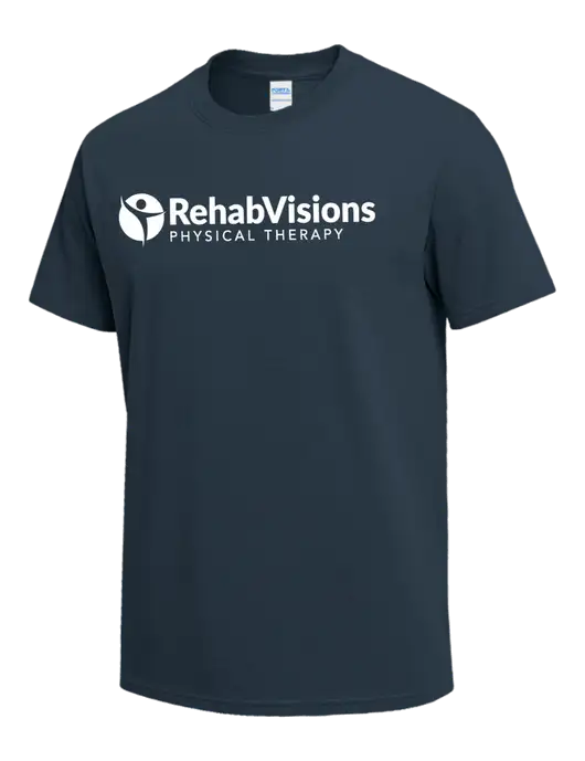 Dark Slate Blue Heavyweight 6.1 oz T-Shirt w/RV Physical Therapy Logo
