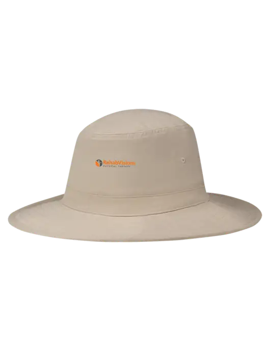 Tan Booney Sun Hat w/RV Physical Therapy Logo
