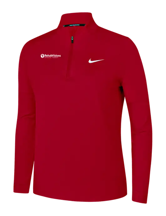 Nike Red Womens Dri-FIT Element 1/2-Zip Pullover w/RV Physical Therapy Logo