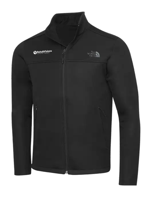 North Face Black Ridgewall Soft Shell Jacket w/RV Physical Therapy Logo