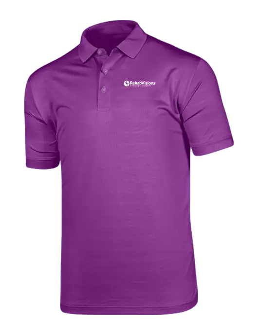 Callaway Vibrant Purple Ventilated Polo w/RV Physical Therapy Logo