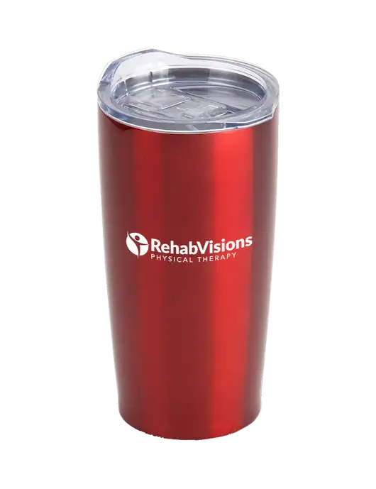 Society Red 20 oz Insulated Tumbler w/RV Physical Therapy Logo