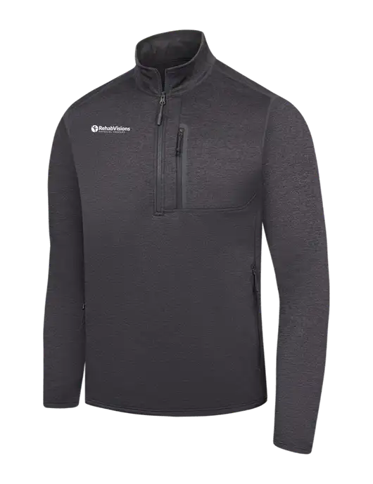 The North Face Dark Grey Heather Skyline 1/2-Zip Fleece w/RV Physical Therapy Logo