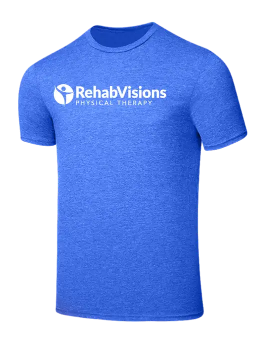 Seriously Soft Royal Frost T-Shirt w/RV Physical Therapy Logo