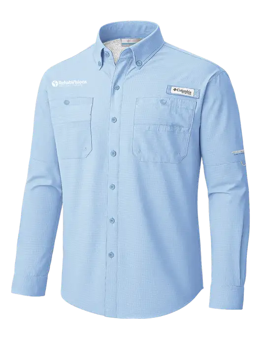Columbia Sail PFG Tamiami II Long SleeveShirt w/RV Physical Therapy Logo
