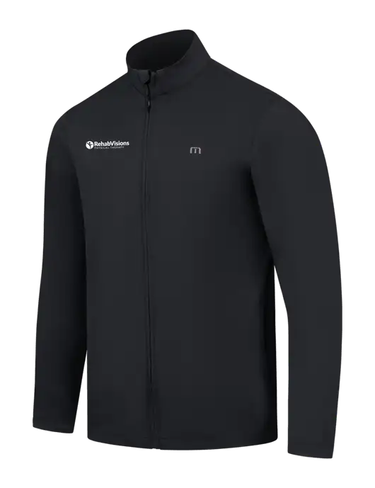 TravisMathew Black Surfside Full-Zip Jacket w/RV Physical Therapy Logo