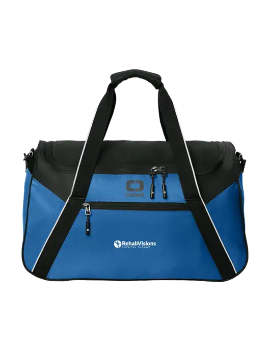 OGIO Light Navy/Black Inception Duffel w/RV Physical Therapy Logo