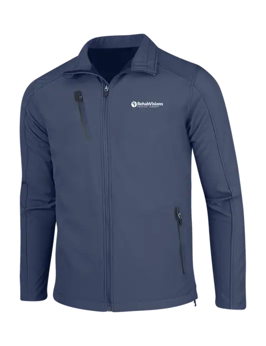 Navy Welded Softshell Jacket w/RV Physical Therapy Logo