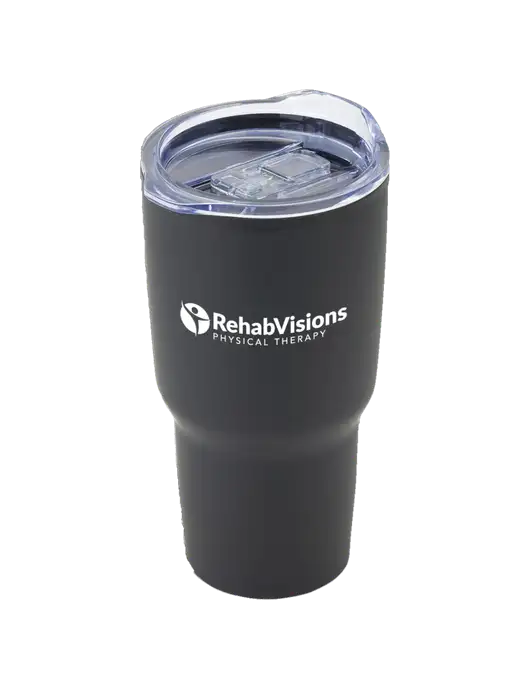 Odyssey Black 30 oz Travel Tumbler w/RV Physical Therapy Logo