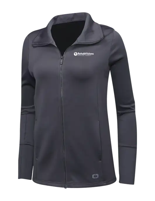 OGIO Dark Grey Womens Endurance Modern Performance Full-Zip w/RV Physical Therapy Logo