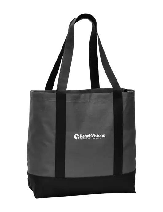 Carryall Charcoal/Black Day Tote Dark w/RV Physical Therapy Logo