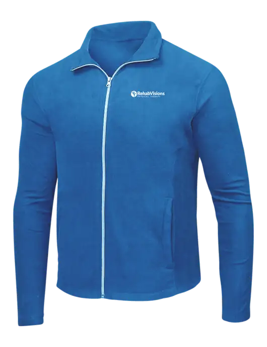 Light Royal Microfleece Jacket w/RV Physical Therapy Logo
