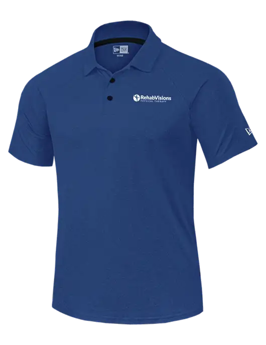New Era Royal Heather Power Polo w/RV Physical Therapy Logo