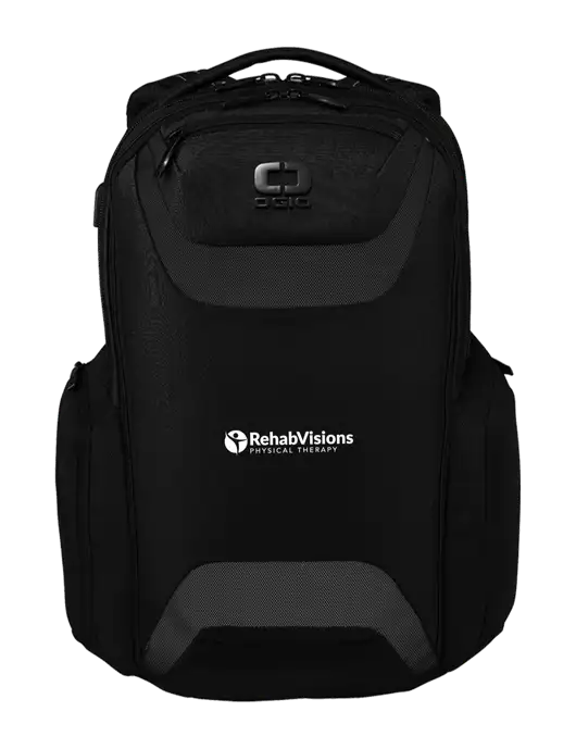 OGIO Black Charcoal Connected Pack w/RV Physical Therapy Logo