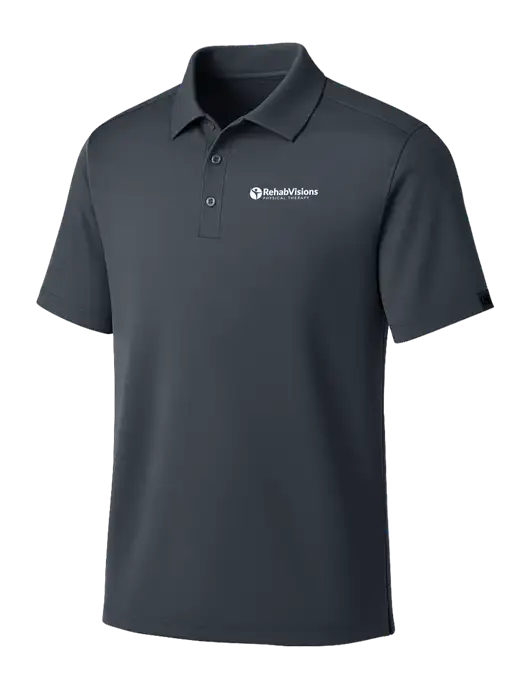 OGIO Dark Grey Framework Polo w/RV Physical Therapy Logo
