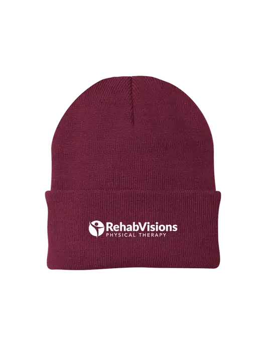 Maroon Knit Cap w/RV Physical Therapy Logo