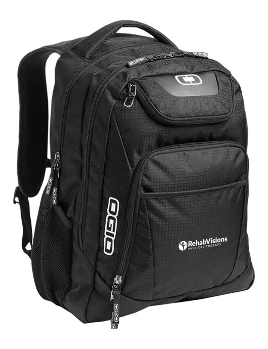 OGIO Black/Silver Excelsior Laptop Backpack w/RV Physical Therapy Logo