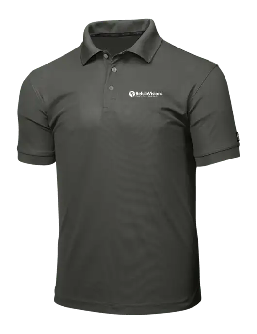 OGIO Medium Grey Caliber 2.0 Polo w/RV Physical Therapy Logo