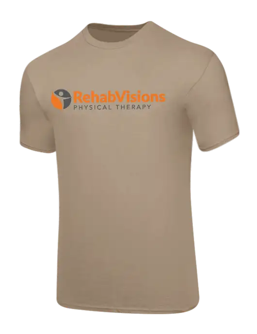 Core Blend Dark Tan T-Shirt w/RV Physical Therapy Logo
