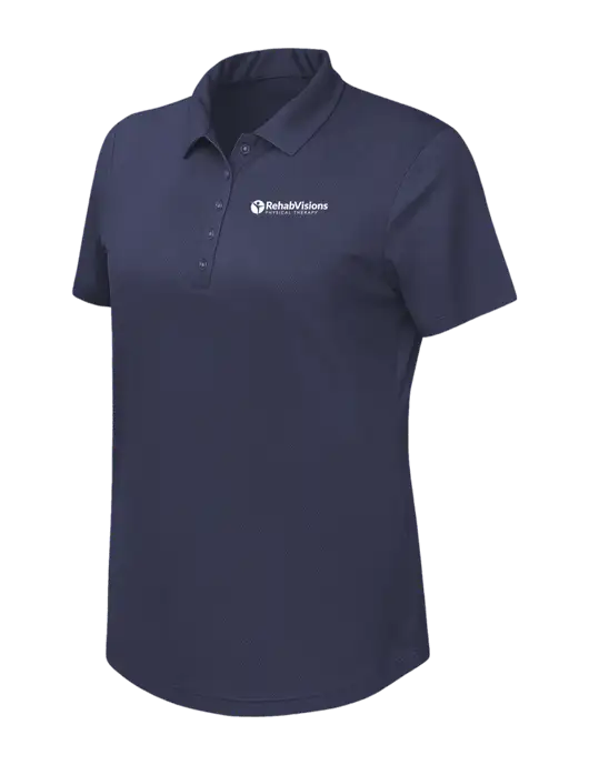 Callaway Womens Birdseye Navy Polo w/RV Physical Therapy Logo