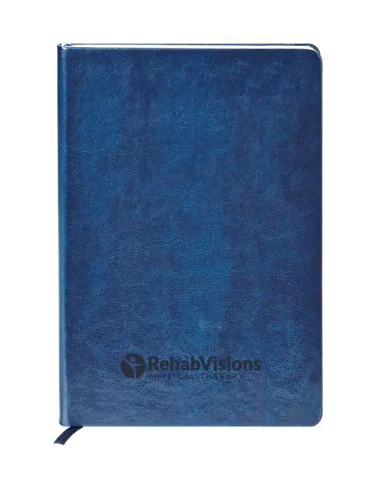 Fabrizio Blue Hard Cover 5.75 x 8.3 Journal w/RV Physical Therapy Logo