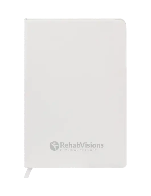 Fabrizio White Hard Cover 5.75 x 8.3  Journal w/RV Physical Therapy Logo