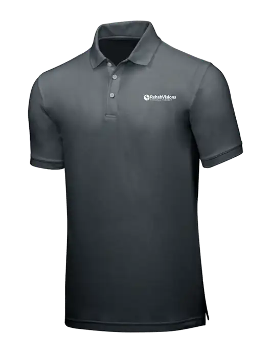 Dark Grey Core Classic Pique w/RV Physical Therapy Logo
