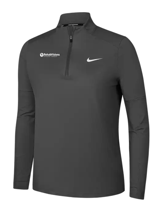 Nike Dark Grey Womens Dri-FIT Element 1/2-Zip Pullover w/RV Physical Therapy Logo