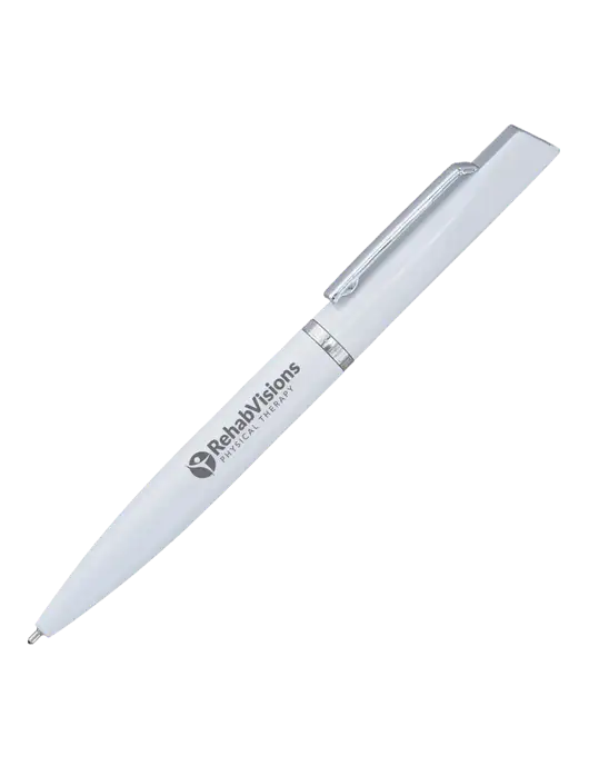 Santos White Pen - Black Ink w/RV Physical Therapy Logo