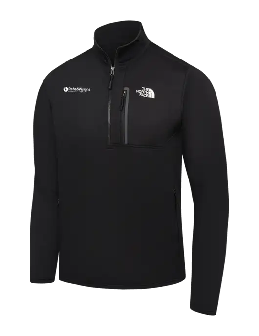 The North Face Black Skyline 1/2-Zip Fleece w/RV Physical Therapy Logo