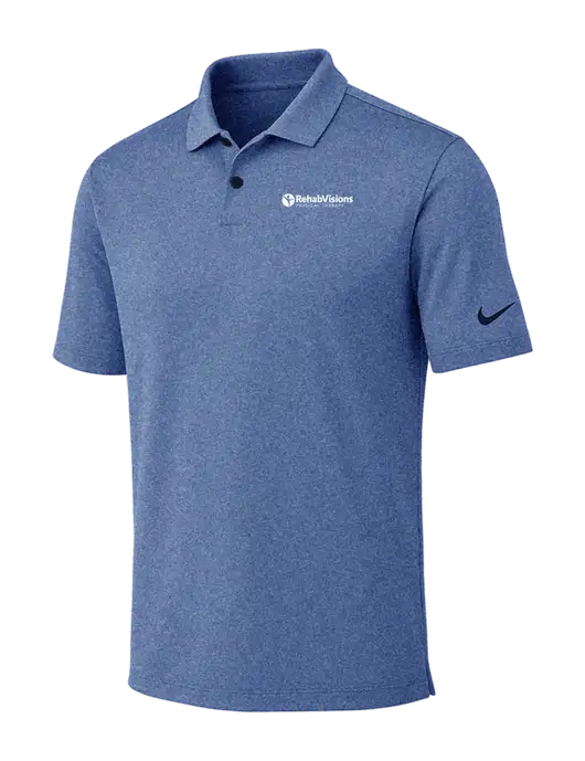 Nike Dark Royal Heather Dri-FIT Vapor Polo w/RV Physical Therapy Logo
