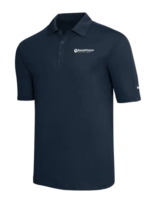 Nike Navy Tech Sport Dri-FIT Polo w/RV Physical Therapy Logo