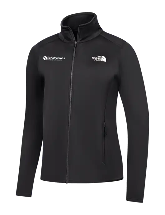 The North Face Womens Black Skyline Full-Zip Fleece Jacket w/RV Physical Therapy Logo