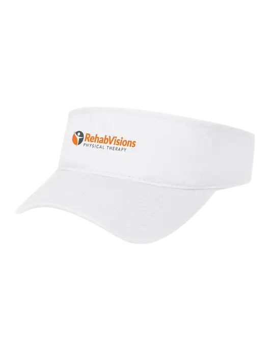 White Cap Visor w/RV Physical Therapy Logo