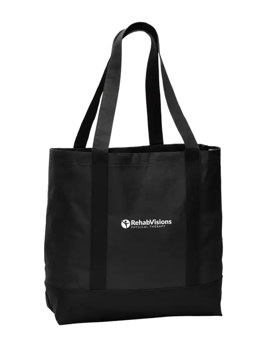 Carryall Black/Black Day Tote w/RV Physical Therapy Logo