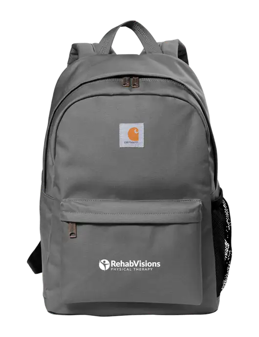 Carhartt Grey Canvas Backpack w/RV Physical Therapy Logo