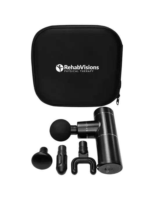 Muscle Revive Handled Massage Gun w/RV Physical Therapy Logo