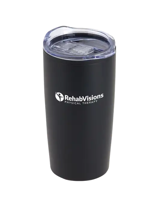 Olympus Black 20 oz Tumbler w/RV Physical Therapy Logo
