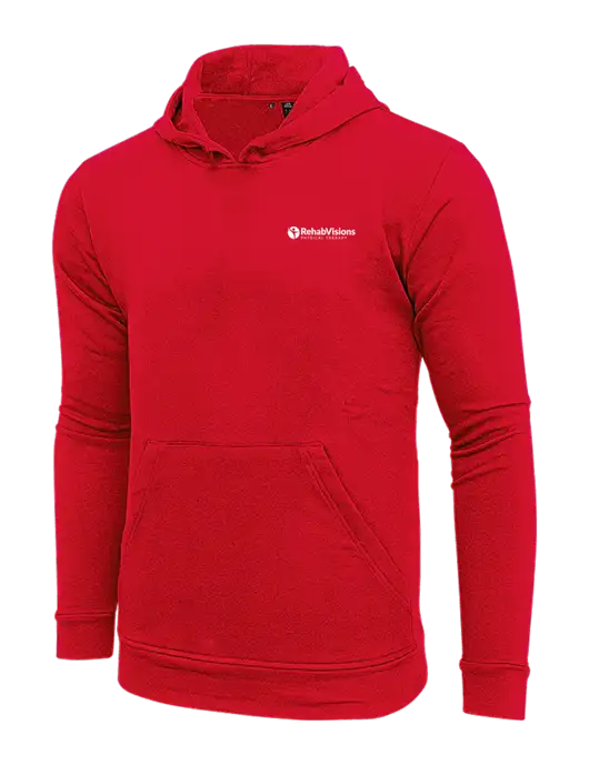 Adidas Red Fleece Hooded Sweatshirt w/RV Physical Therapy Logo
