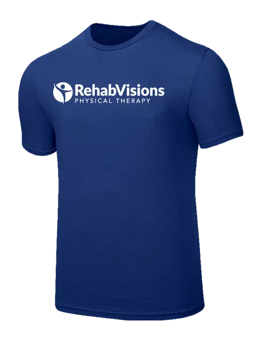 Seriously Soft Dark Royal T-Shirt w/RV Physical Therapy Logo